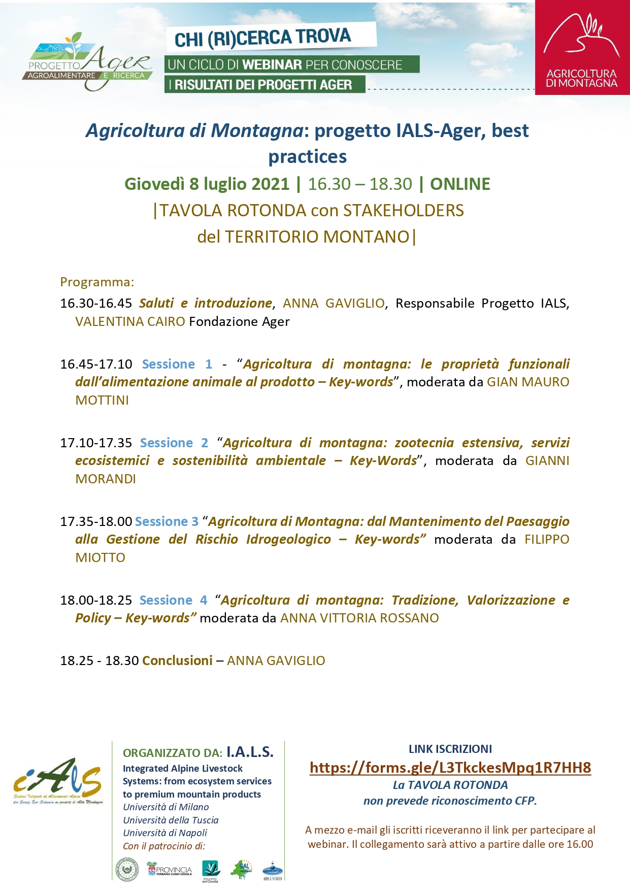Agricoltura di Montagna: progetto IALS-Ager, best practices