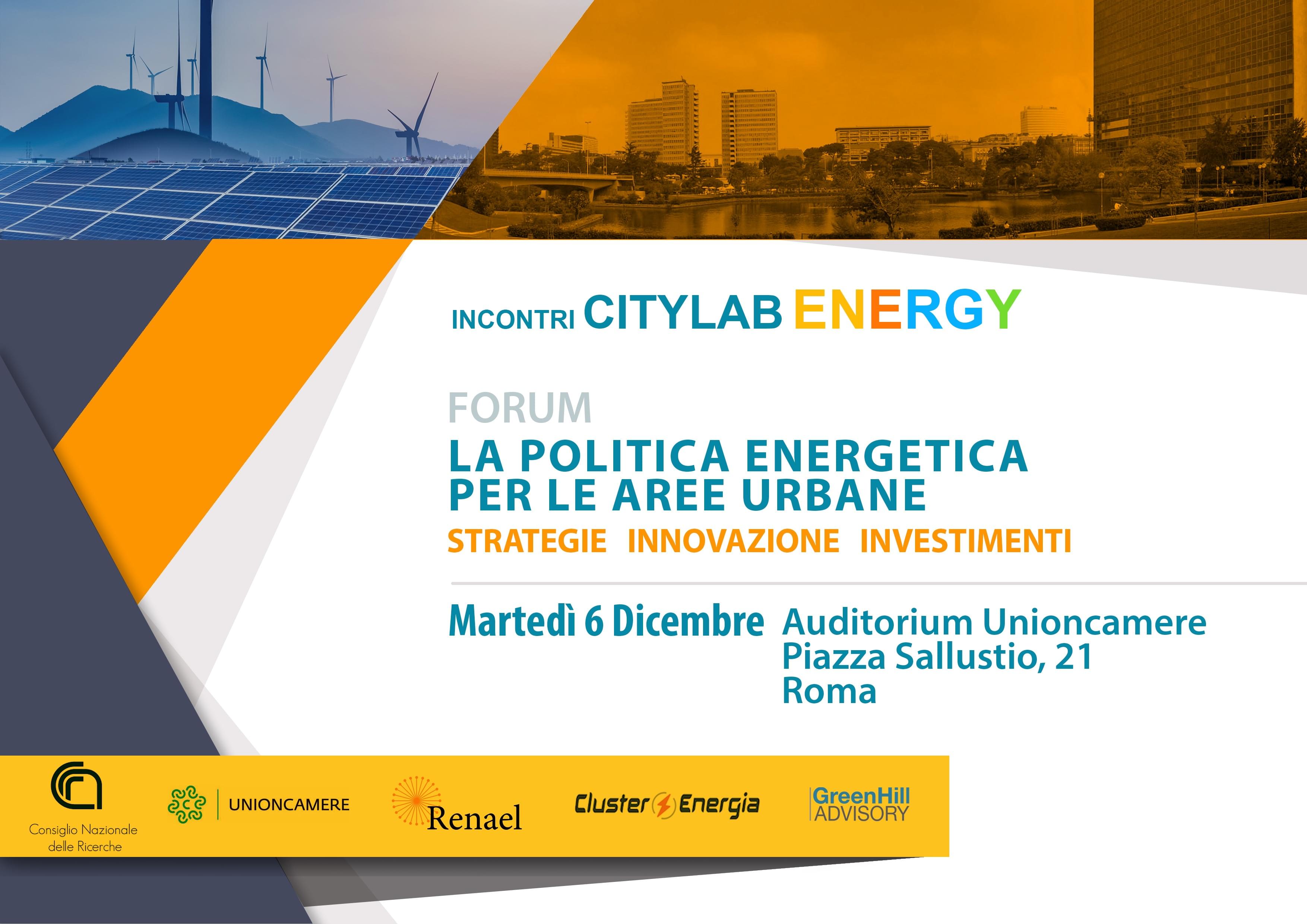 La politica energetica per le aree urbane. Strategie innovazione investimenti