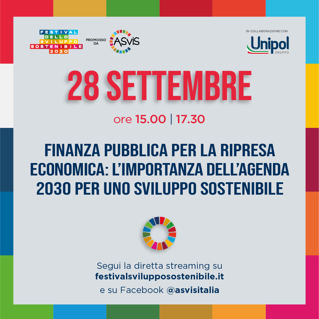 Finanza pubblica per la ripresa economica:  l’importanza dell’agenda 2030 per uno sviluppo sostenibile