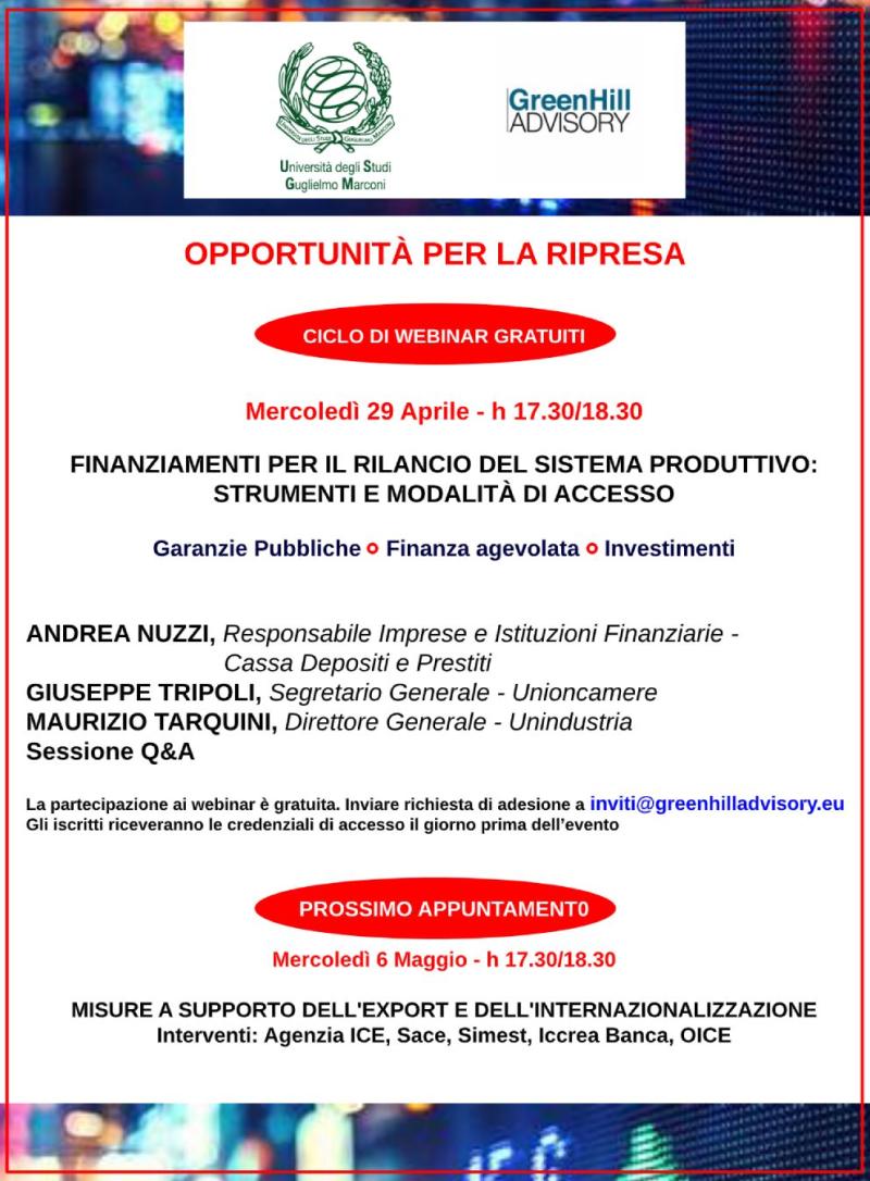 Finanziamenti per il Rilancio Produttivo