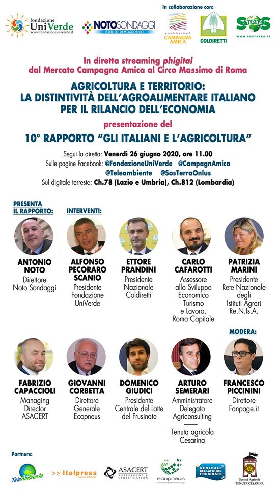 Agricoltura e Territorio: la distintivit&agrave; dell&rsquo;agroalimentare italiano per il rilancio dell&rsquo;economia