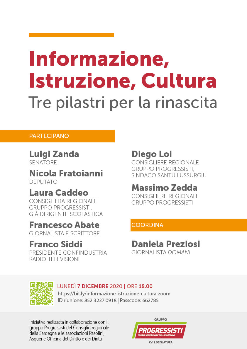 Informazione, Istruzione, Cultura. Tre pilastri per la rinascita