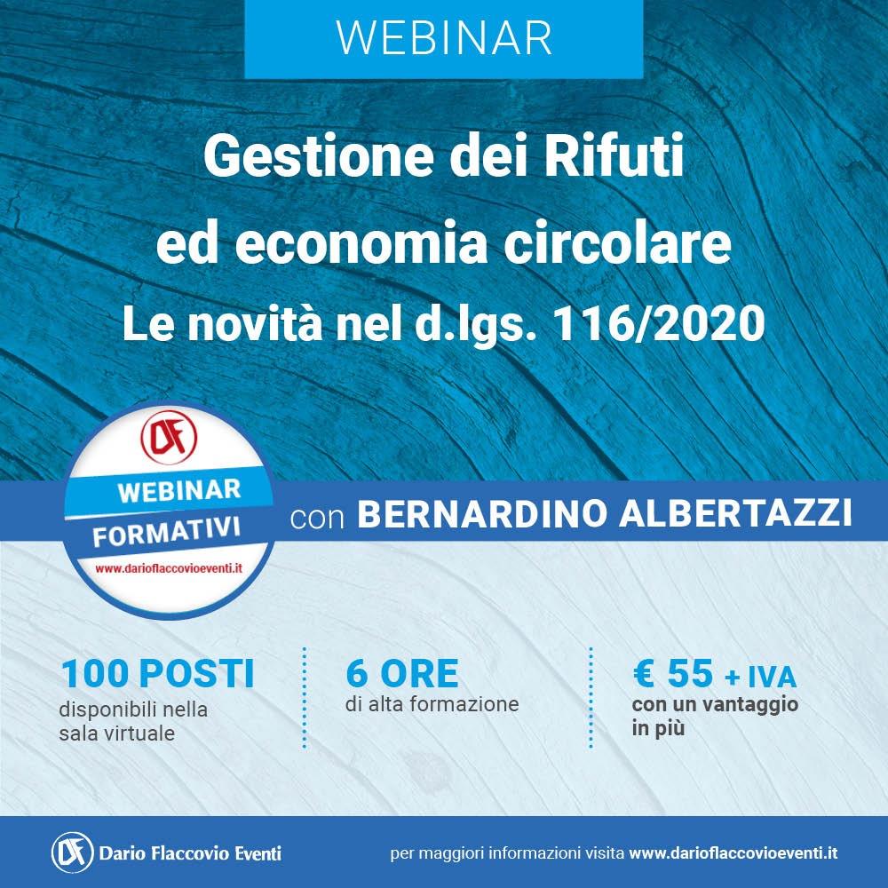Gestione dei Rifiuti ed economia circolare: le novit&agrave; nel d.lgs. 116/2020