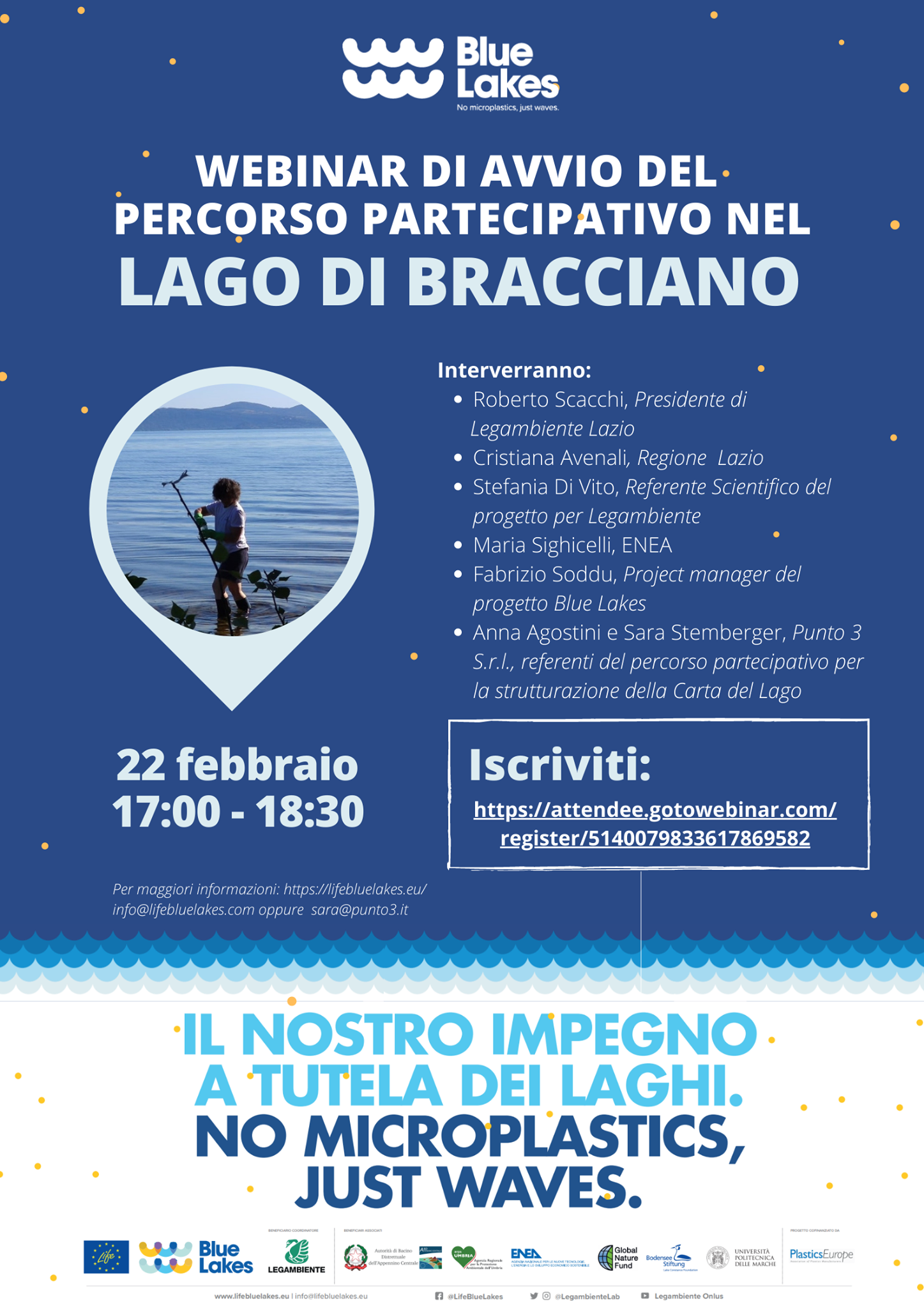 Blue lakes: il webinar d’avvio per la costruzione partecipata della Carta del Lago di Bracciano sulle microplastiche