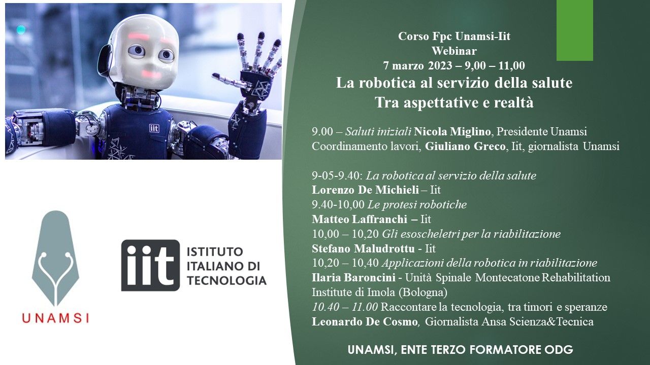 La robotica al servizio della salute.&nbsp;Tra aspettative e realt&agrave;