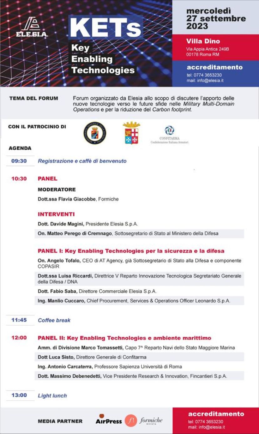 Forum Elesia: KETs Key Enabling Technologies