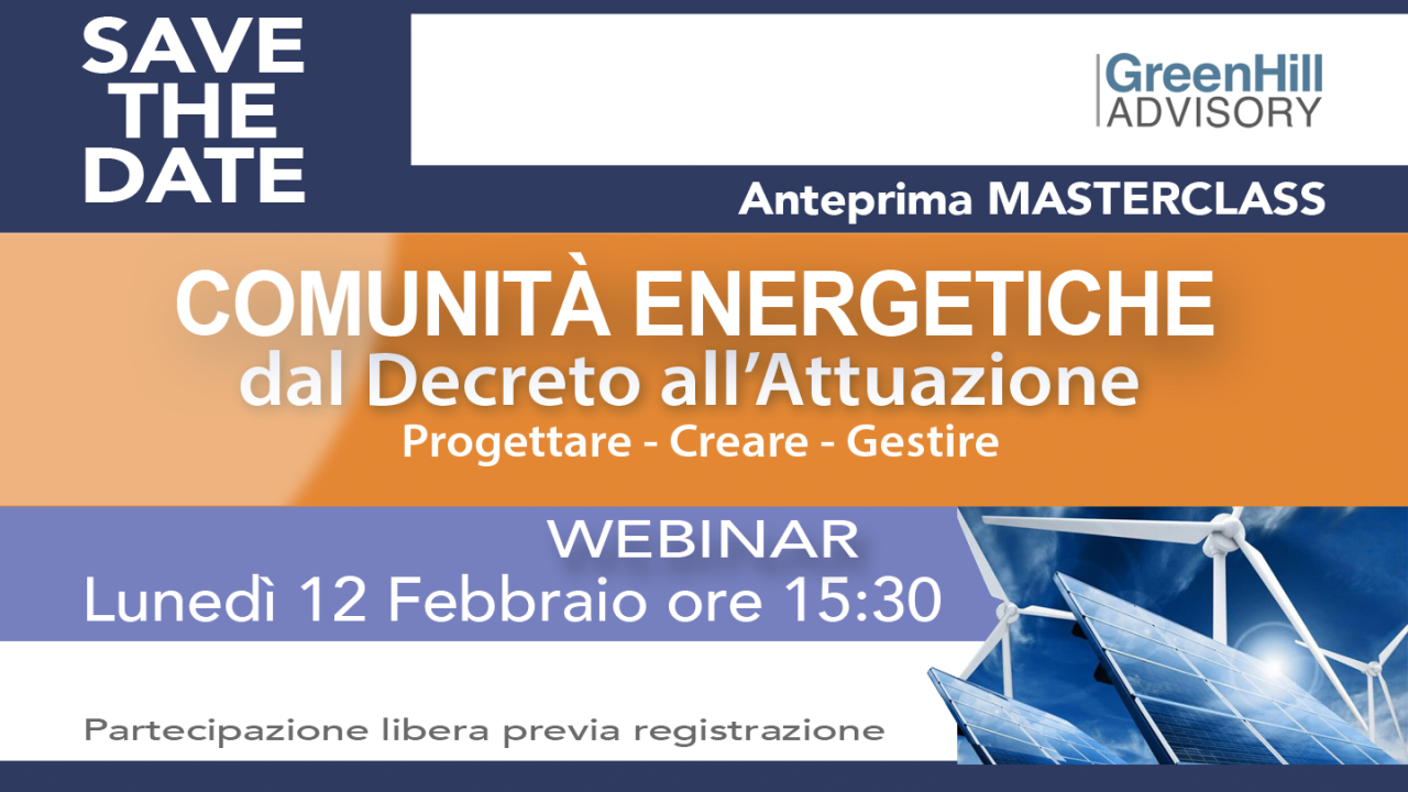 COMUNITÀ ENERGETICHE dal Decreto all'Attuazione