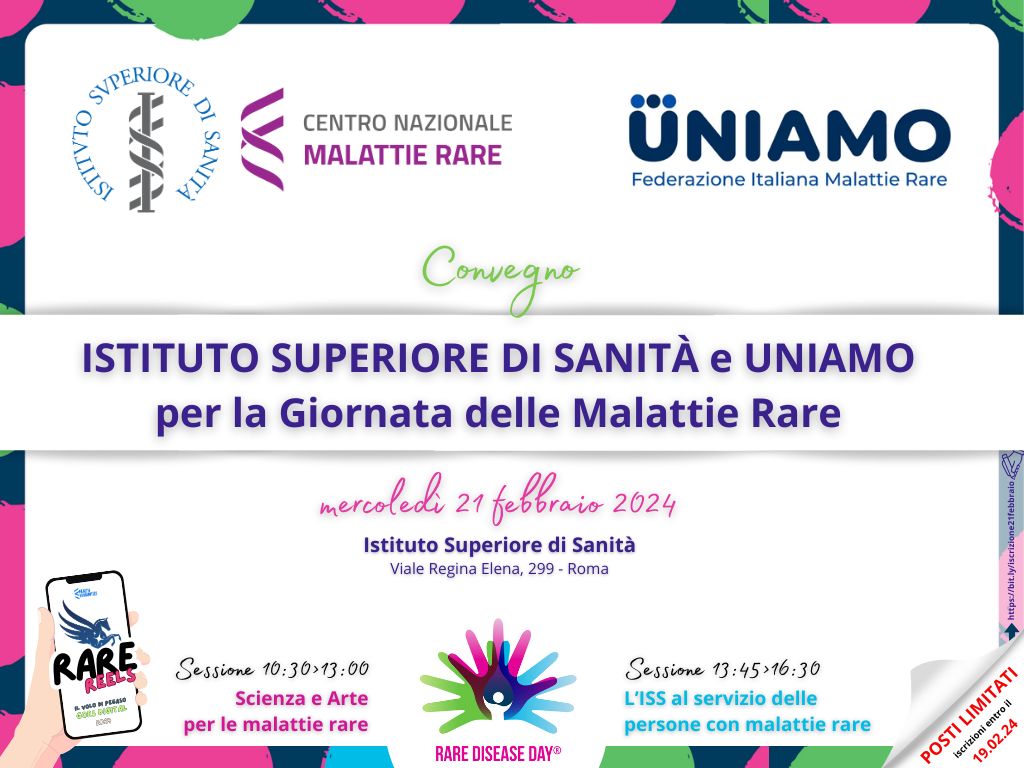 Istituto Superiore di Sanità e Uniamo per la Giornata delle malattie rare