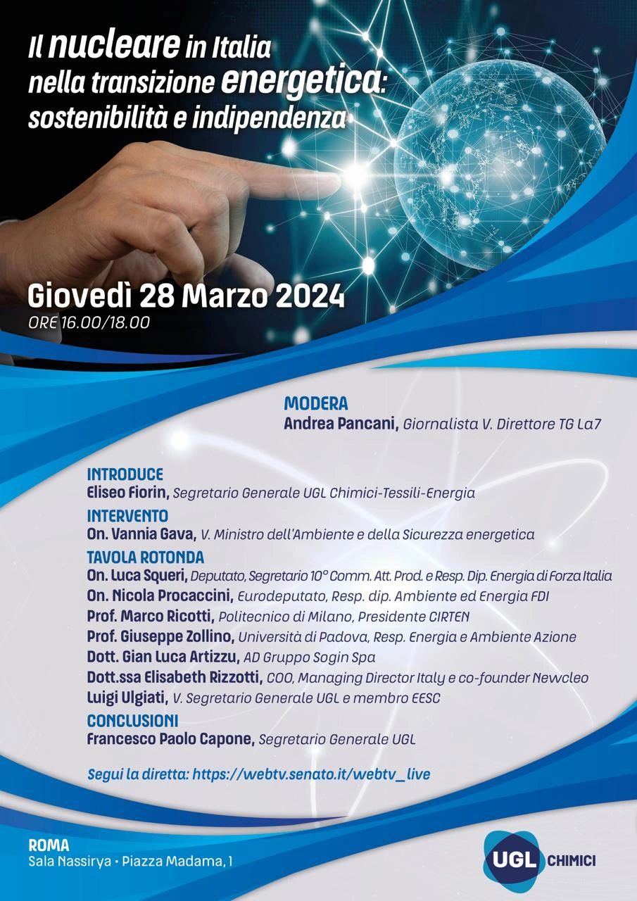 Il nucleare in Italia nella transizione energetica: sostenibilità e indipendenza