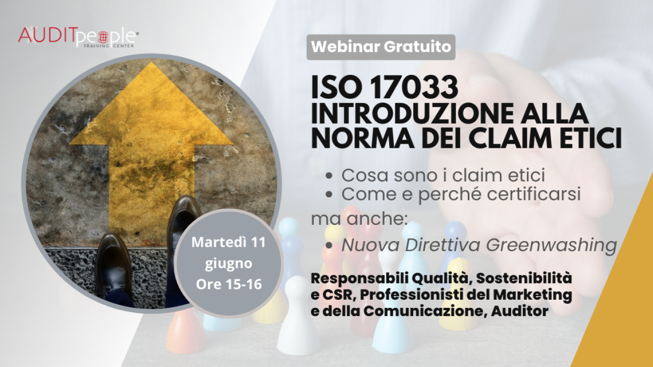 ISO 17033 e i Claim Etici