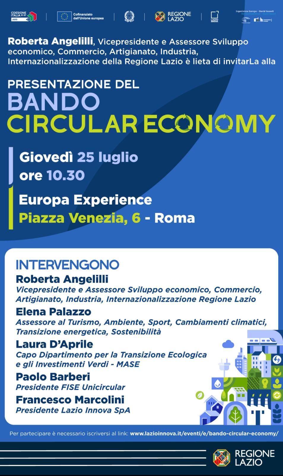 Presentazione Bando Circular economy