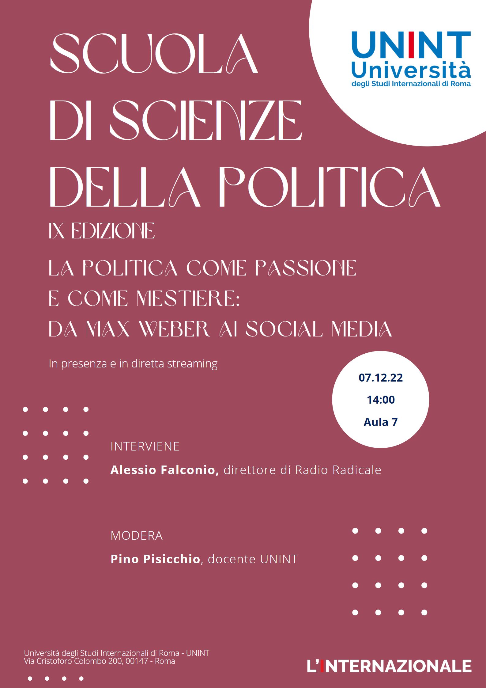 La politica come passione e come mestiere: da Max Weber ai social media