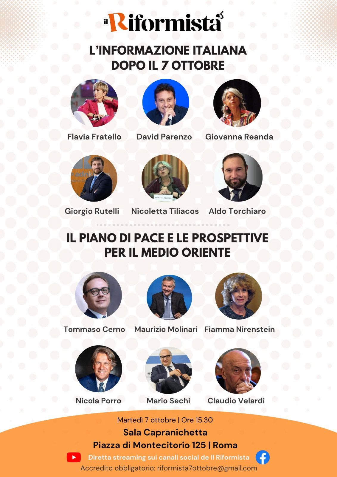 L&rsquo;informazione italiana dopo il 7 ottobre - Il piano di pace e le prospettive per il Medio Oriente
