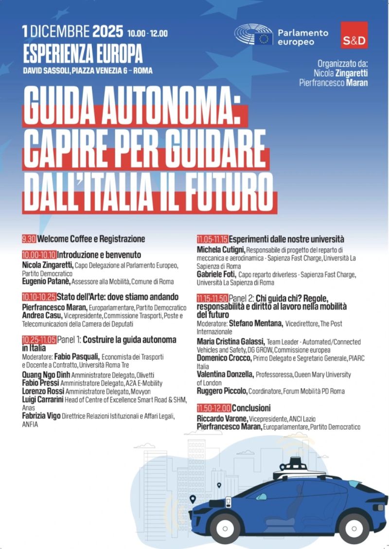 Guida autonoma: capire per guidare dall’Italia il futuro