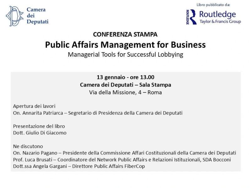 Public Affairs Management for Business. Managerial Tools for Successful Lobbying.