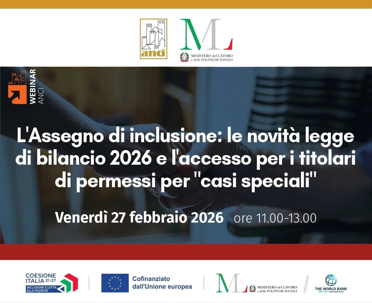 L'Assegno di inclusione: le novità legge di bilancio 2026 e l'accesso per i titolari di permessi per "casi speciali"