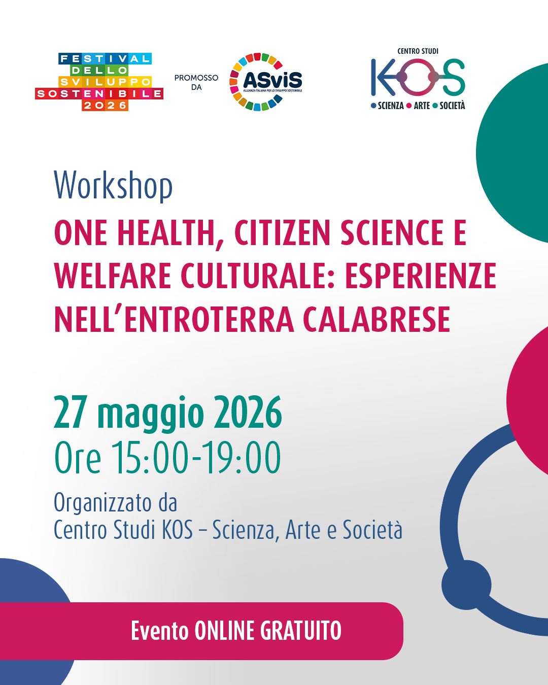 One health, citizen science e welfare culturale: esperienze nell’entroterra calabrese