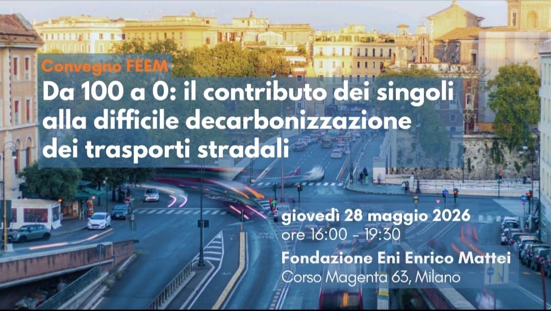 Convegno FEEM | Da 100 a 0: il contributo dei singoli alla difficile decarbonizzazione dei trasporti stradali