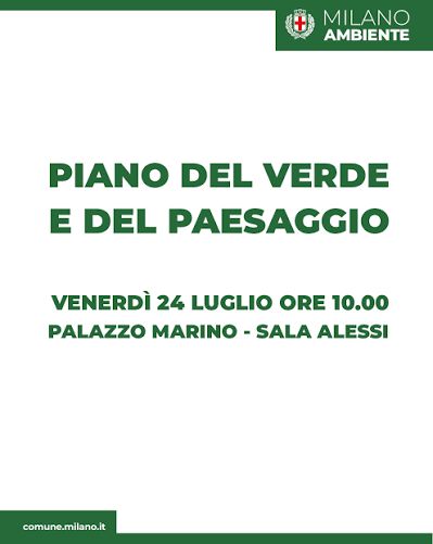 Presentazione pubblica dei contenuti del Piano del Verde e del Paesaggio