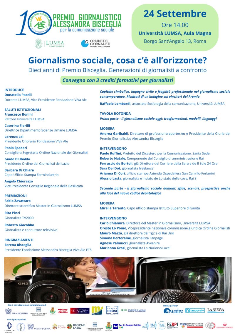 Giornalismo sociale, cosa c’è all’orizzonte? Dieci anni di Premio Bisceglia. Generazioni di giornalisti a confronto