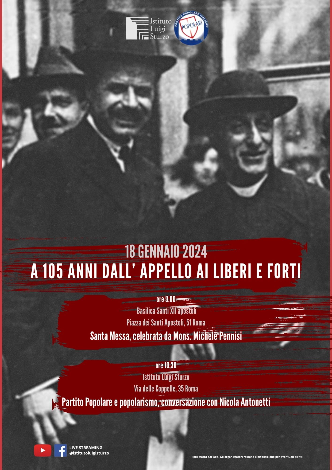 105 anni dall’Appello ai Liberi e Forti: Partito Popolare e popolarismo