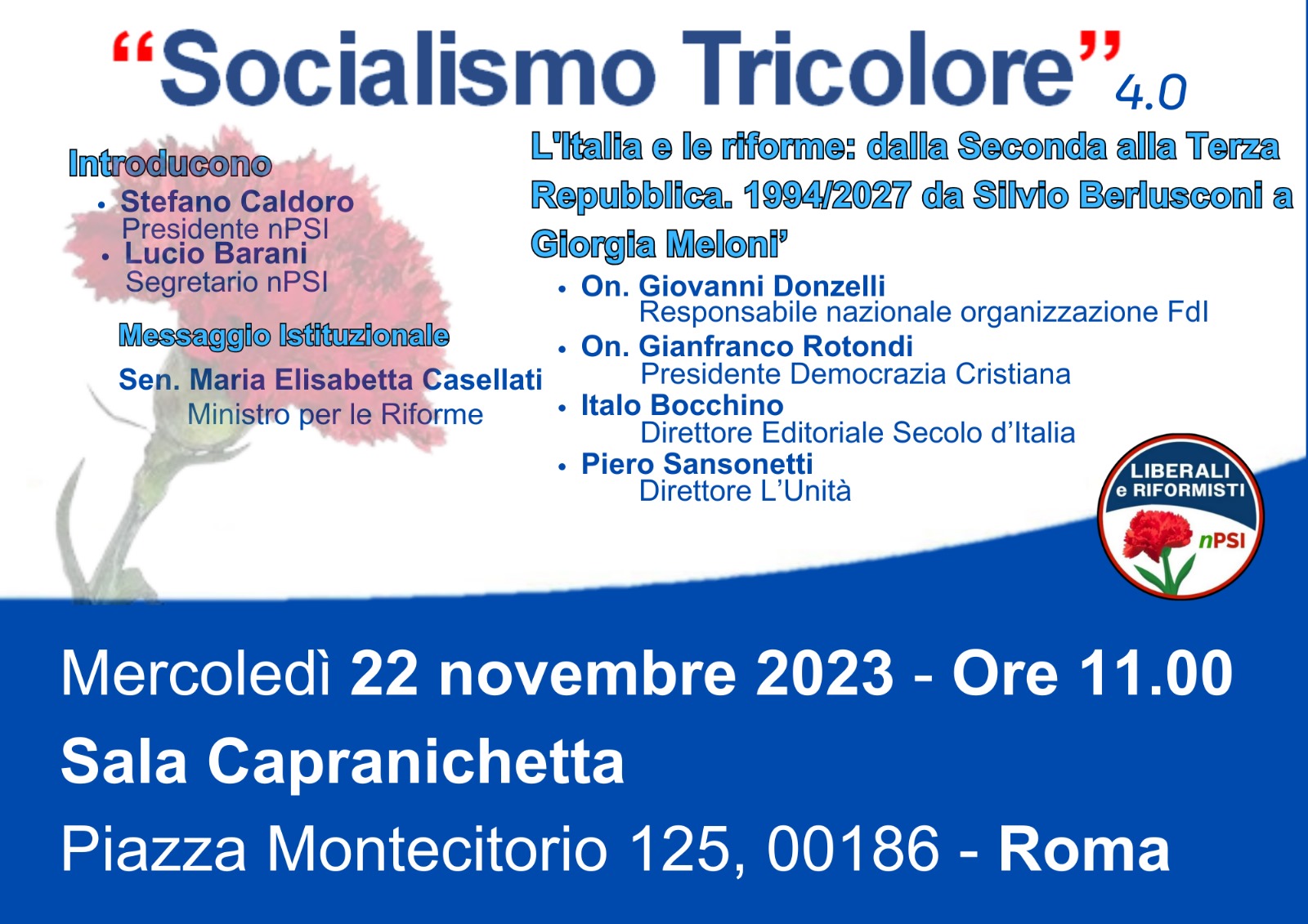 Socialismo Tricolore 4.0 - L'Italia e le riforme: dalla Seconda alla Terza Repubblica. 1994-2027 da Silvio Berlusconi a Giorgia Meloni