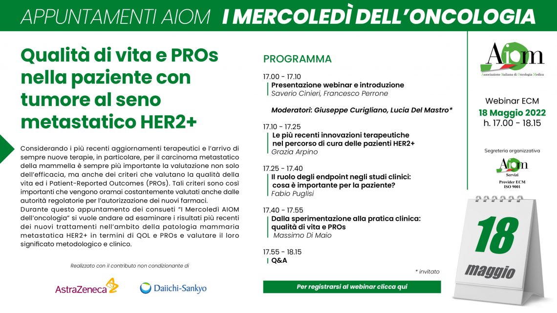 Qualit&agrave; di vita e PROs nella paziente con tumore al seno metastatico HER2+