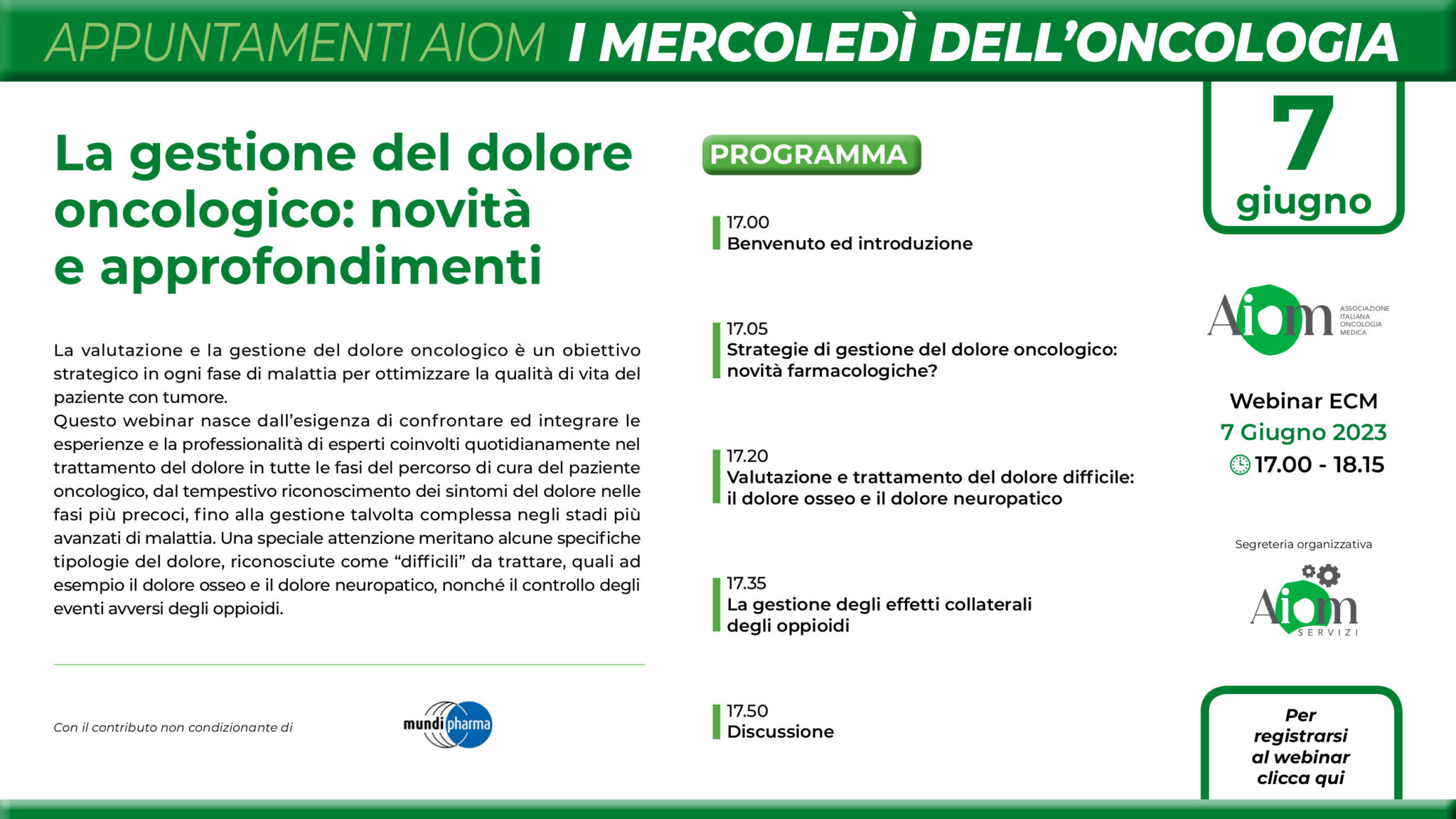 La gestione del dolore oncologico: novità e approfondimenti