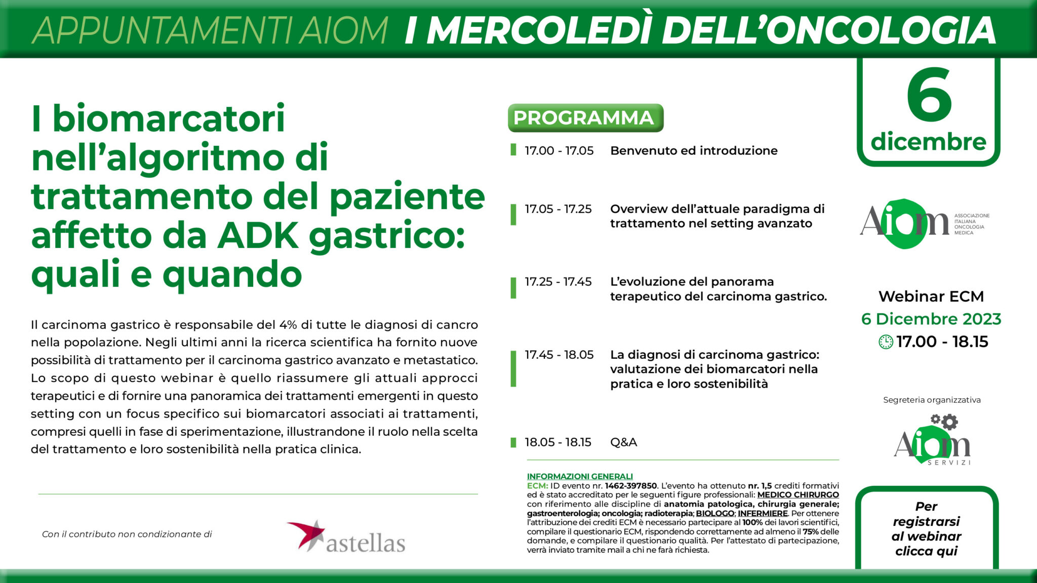 I biomarcatori nell’algoritmo di trattamento del paziente affetto da ADK gastrico: quali e quando