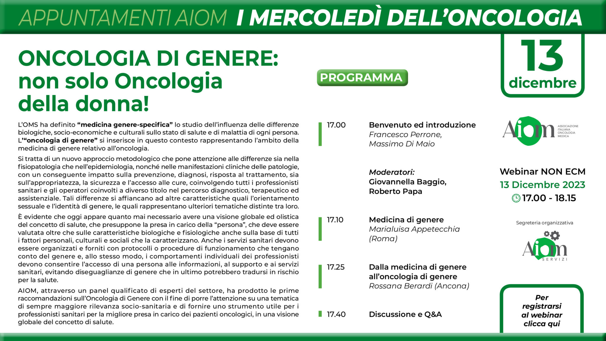 Oncologia di genere: non solo Oncologia della donna!