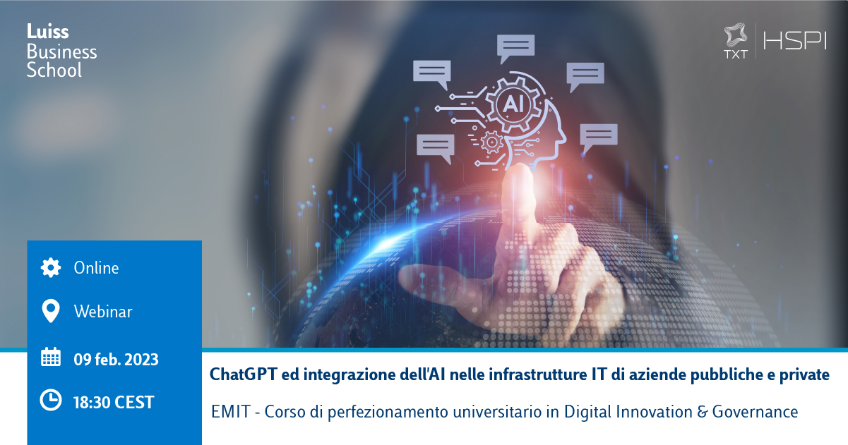 Chat GPT ed integrazione dell&rsquo;AI nelle infrastrutture IT di aziende pubbliche e private