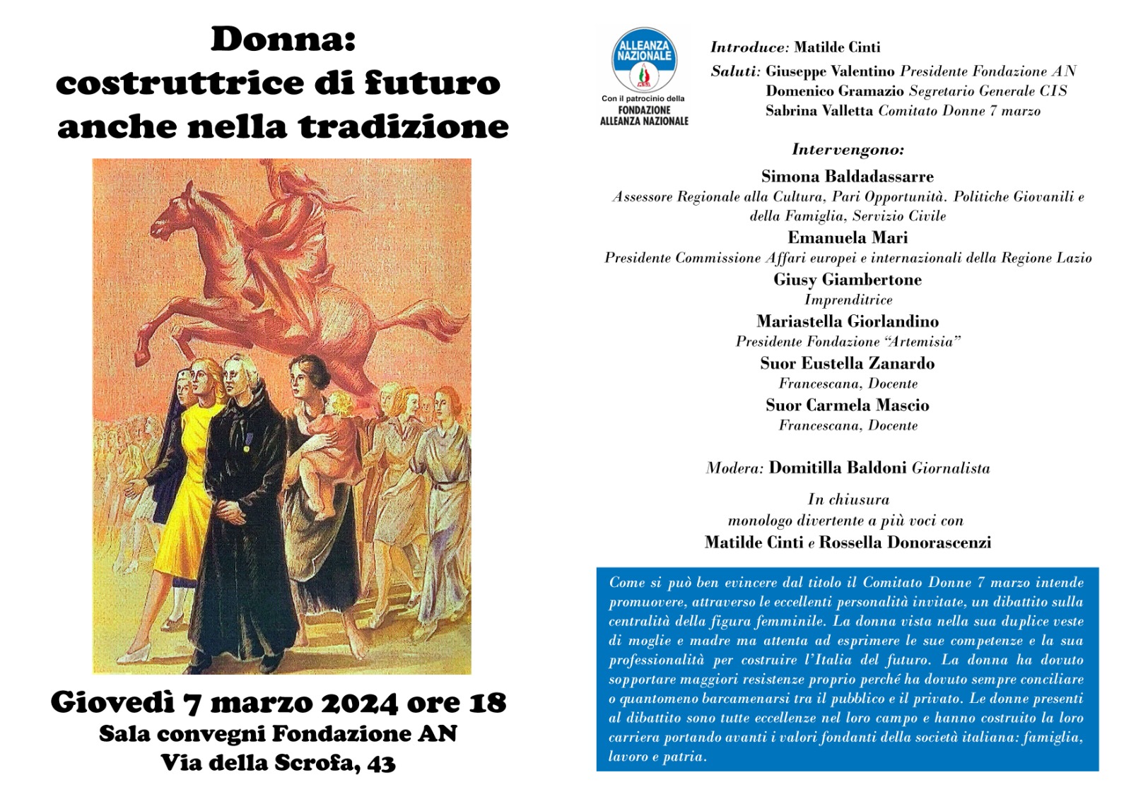 Donna: costruttrice di futuro anche nella tradizione