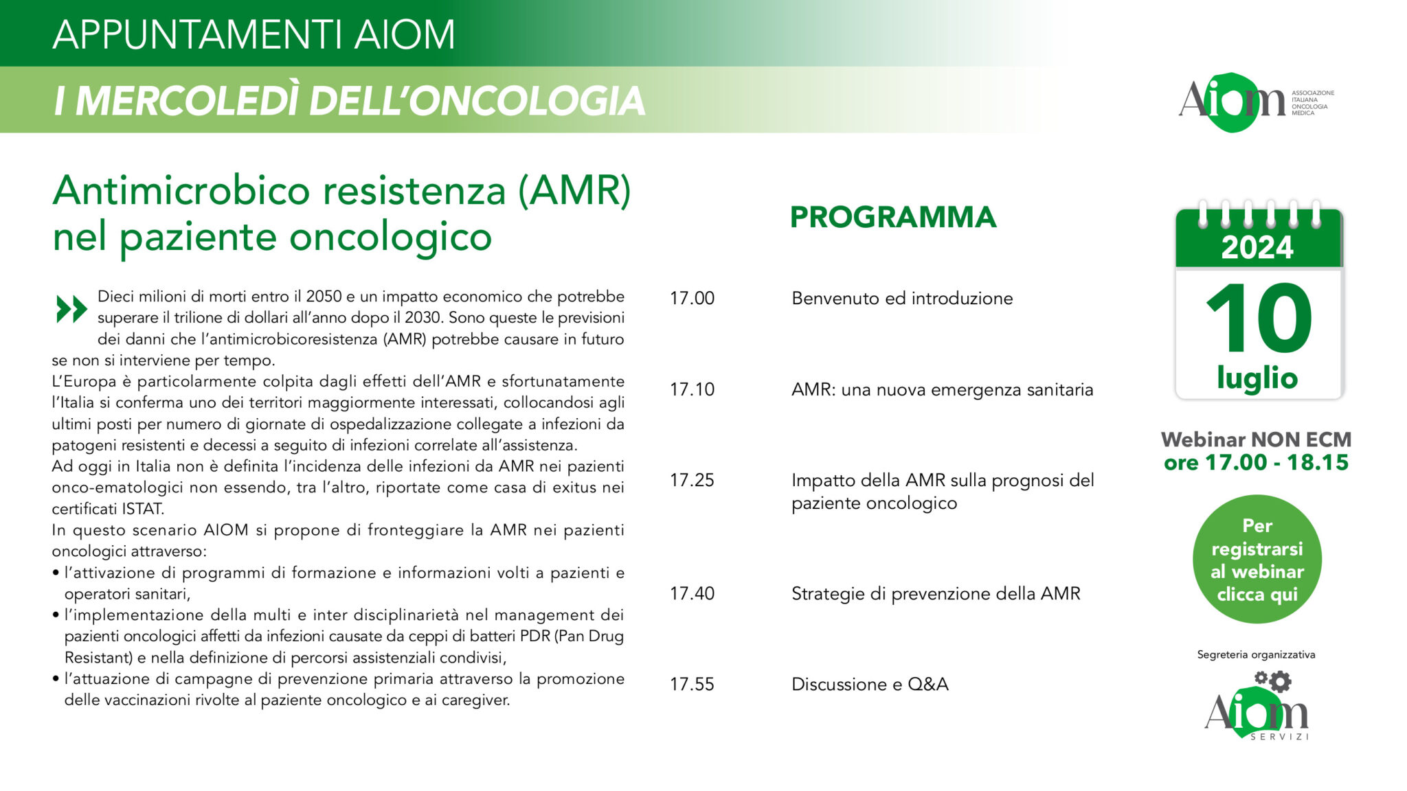 Antimicrobico resistenza (AMR) nel paziente oncologico