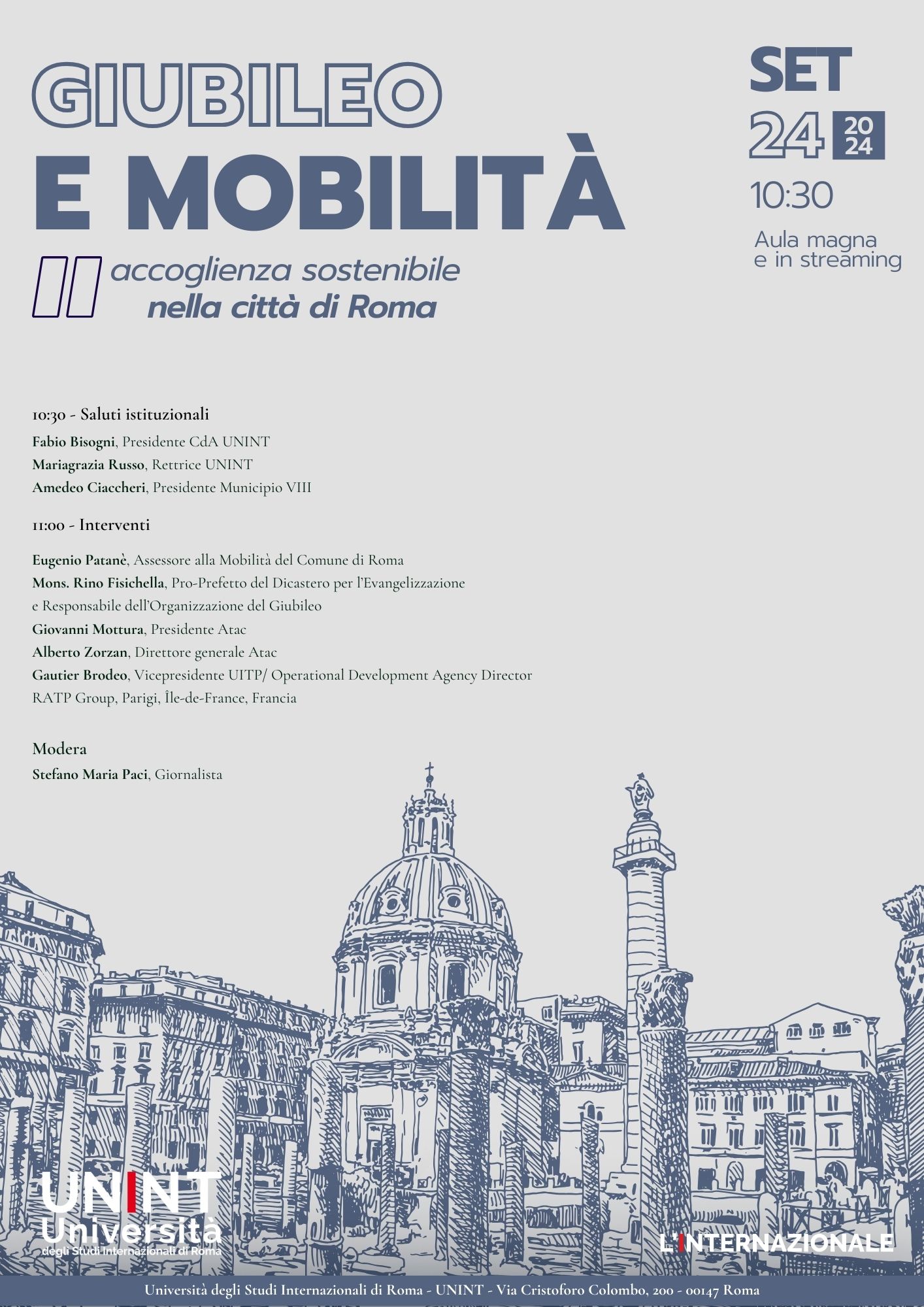 Giubileo e mobilit&agrave;. Accoglienza sostenibile nella citt&agrave; di Roma