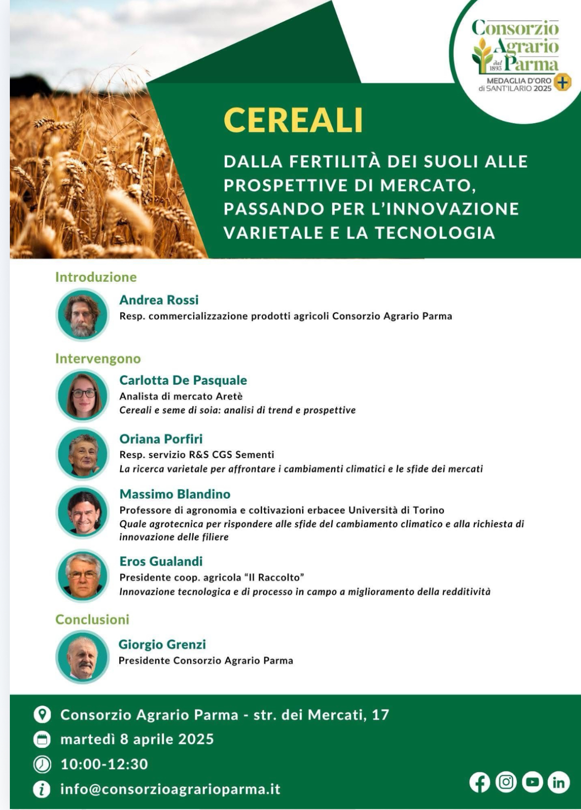 Cereali - Dalla fertilità dei suoli alle prospettive di mercato, passando per l'innovazione varietale e la tecnologia più avanzata