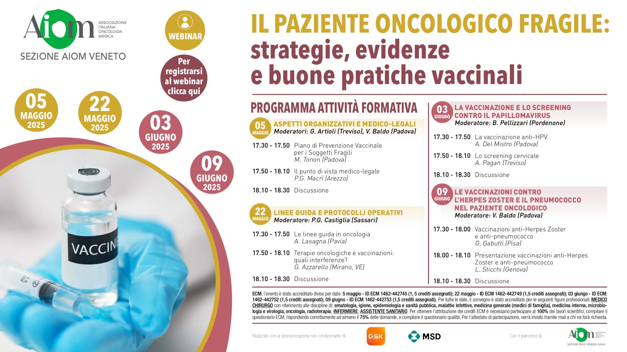Il paziente oncologico fragile: strategie, evidenze e buone pratiche vaccinali