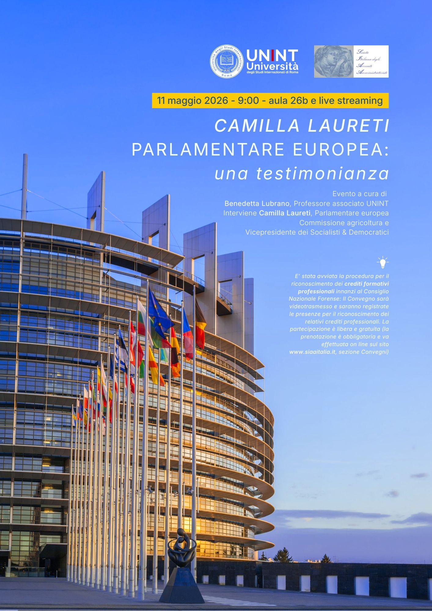 Camilla Laureati, Parlamentare europea: una testimonianza
