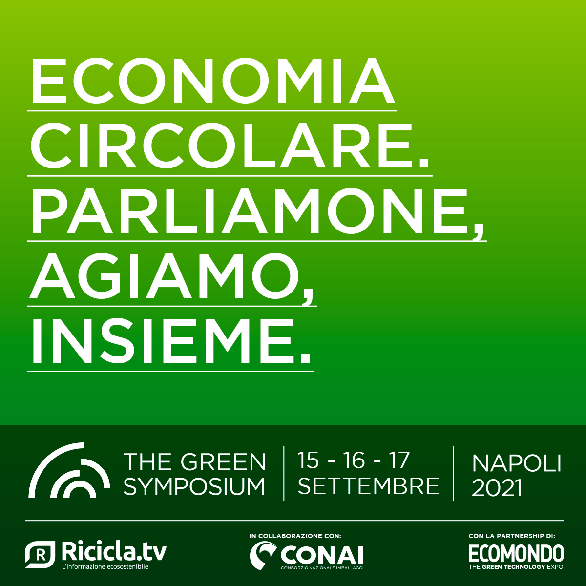 The Green Symposium - Economia circolare. Parliamone, agiamo, insieme