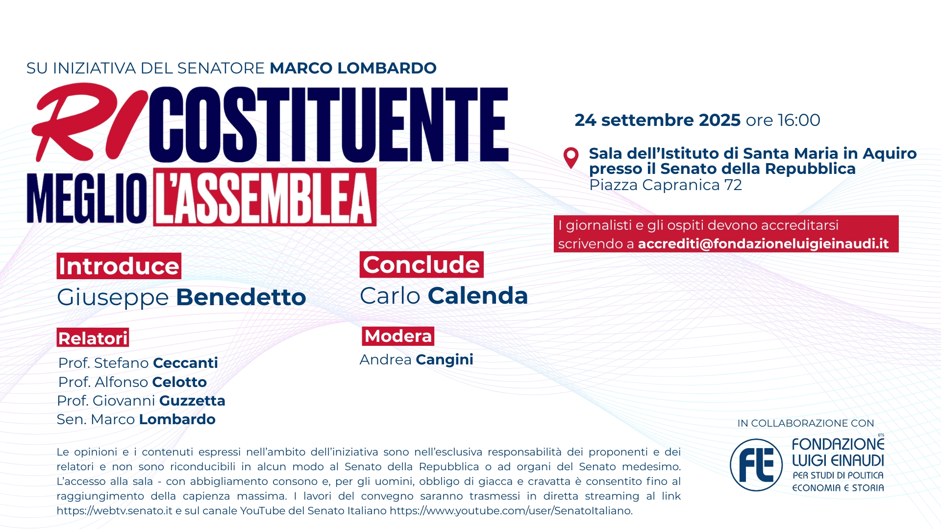 Ricostituente, meglio l’Assemblea
