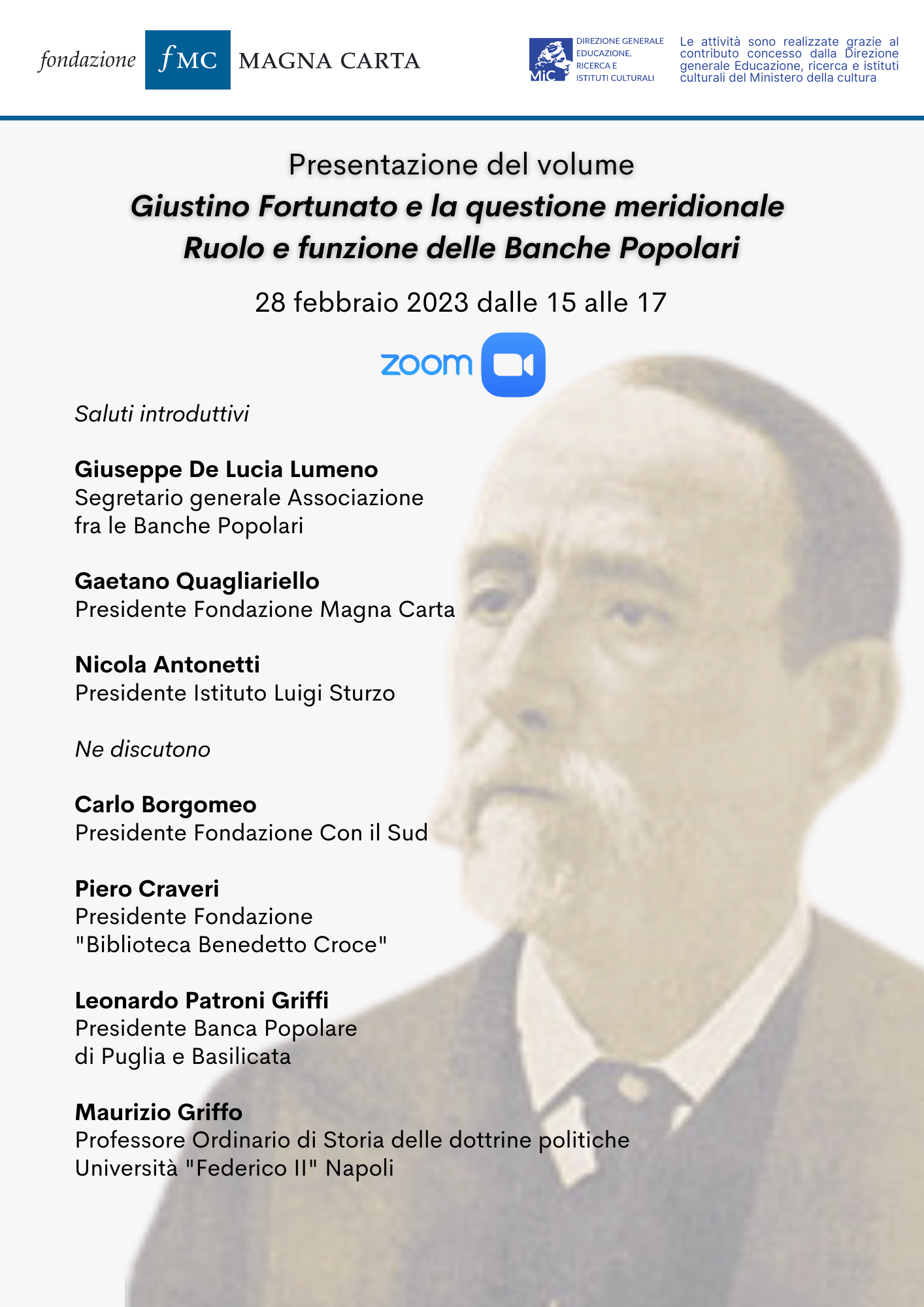 Presentazione del volume: “Giustino fortunato e la questione meridionale”