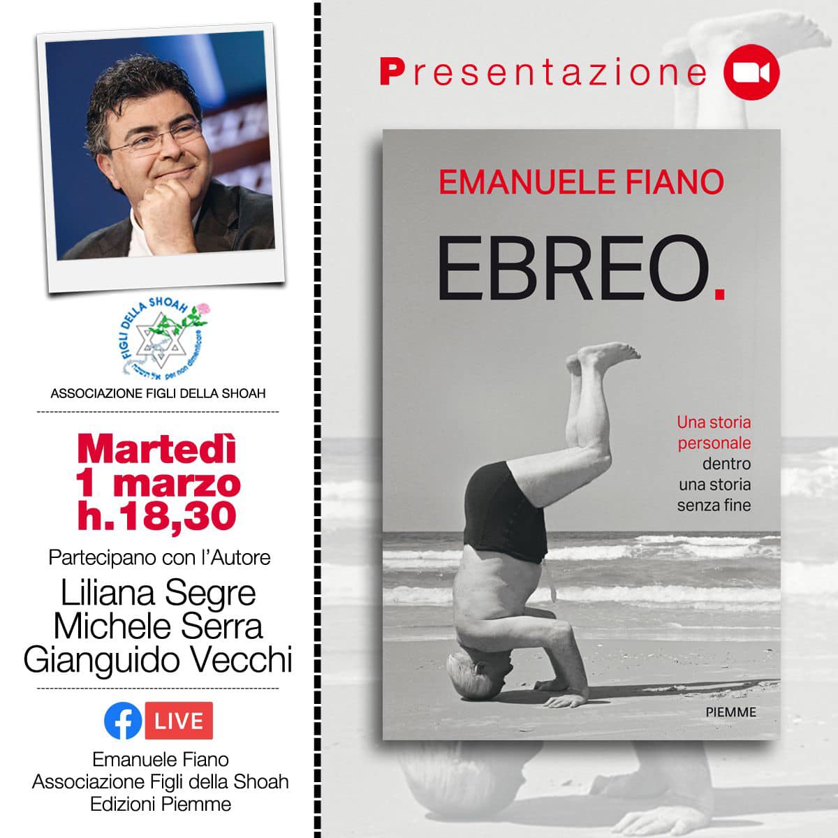 Presentazione del libro: “Ebreo, una storia personale dentro una storia senza fine”