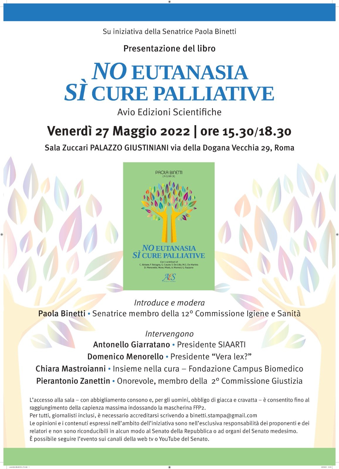 Presentazione del libro: "No all’eutanasia, Sì alle cure palliative"