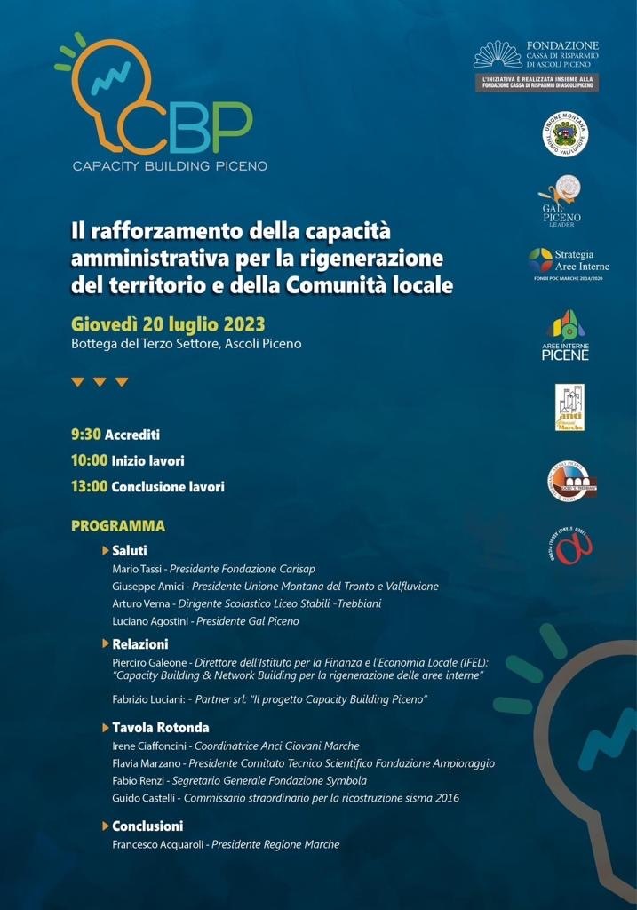 Il rafforzamento della capacit&agrave; amministrativa per la rigenerazione del territorio e della Comunit&agrave; locale