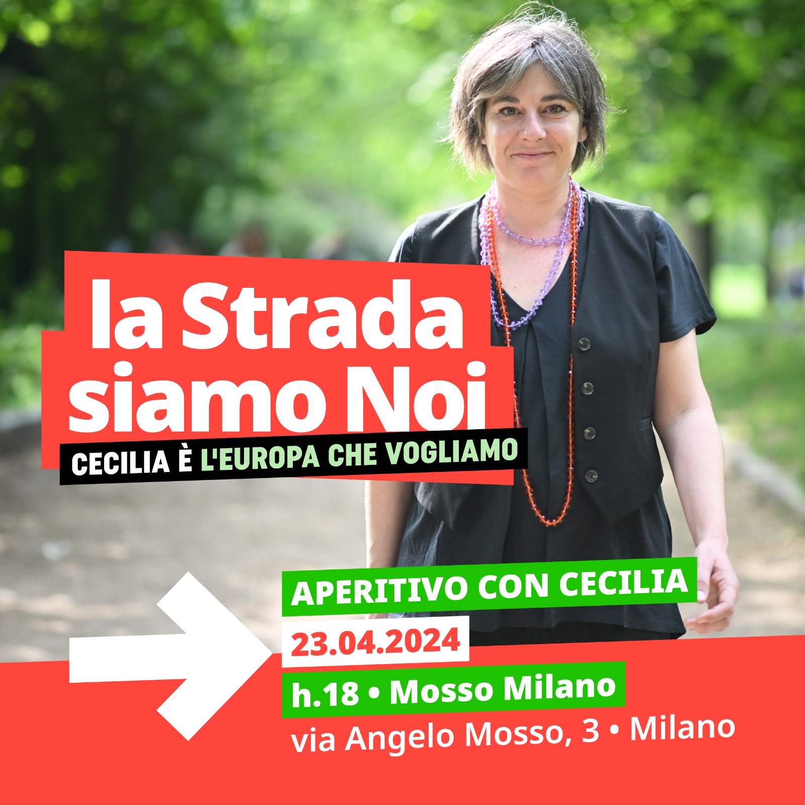 Conferenza stampa di lancio della campagna elettorale di Cecilia Strada (candidata capolista per il Partito Democratico della circoscrizione Nord Ovest) per le elezioni europee 2024