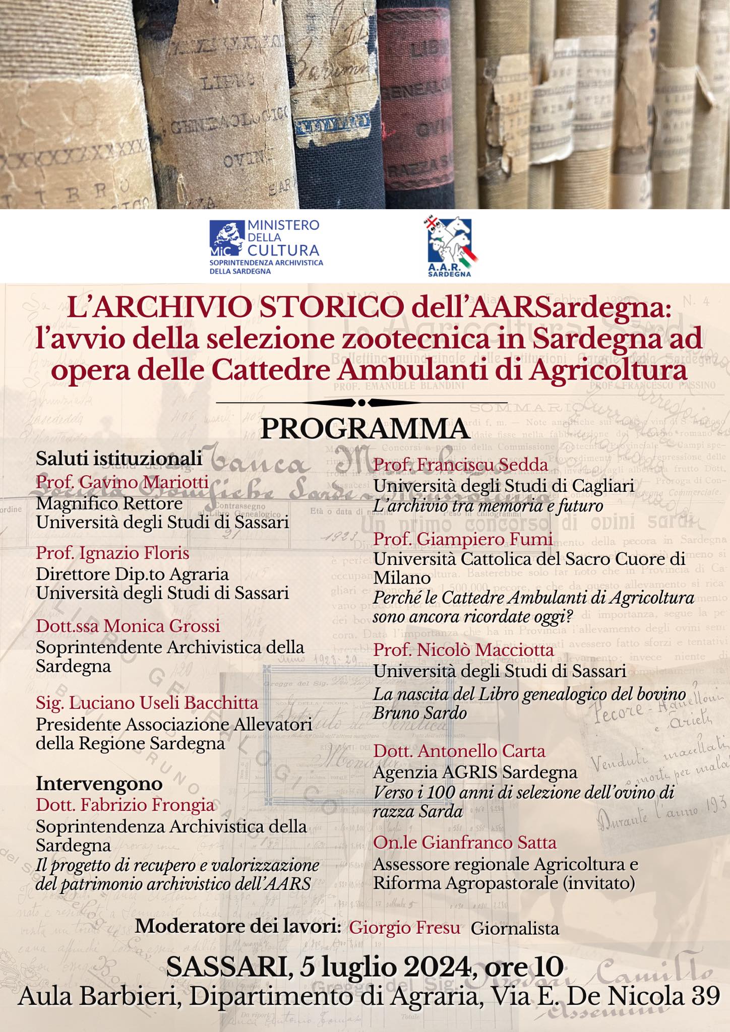 L’archivio storico dell’AARSardegna: l’avvio della selezione zootecnica in Sardegna ad opera delle Cattedre Ambulanti di Agricoltura