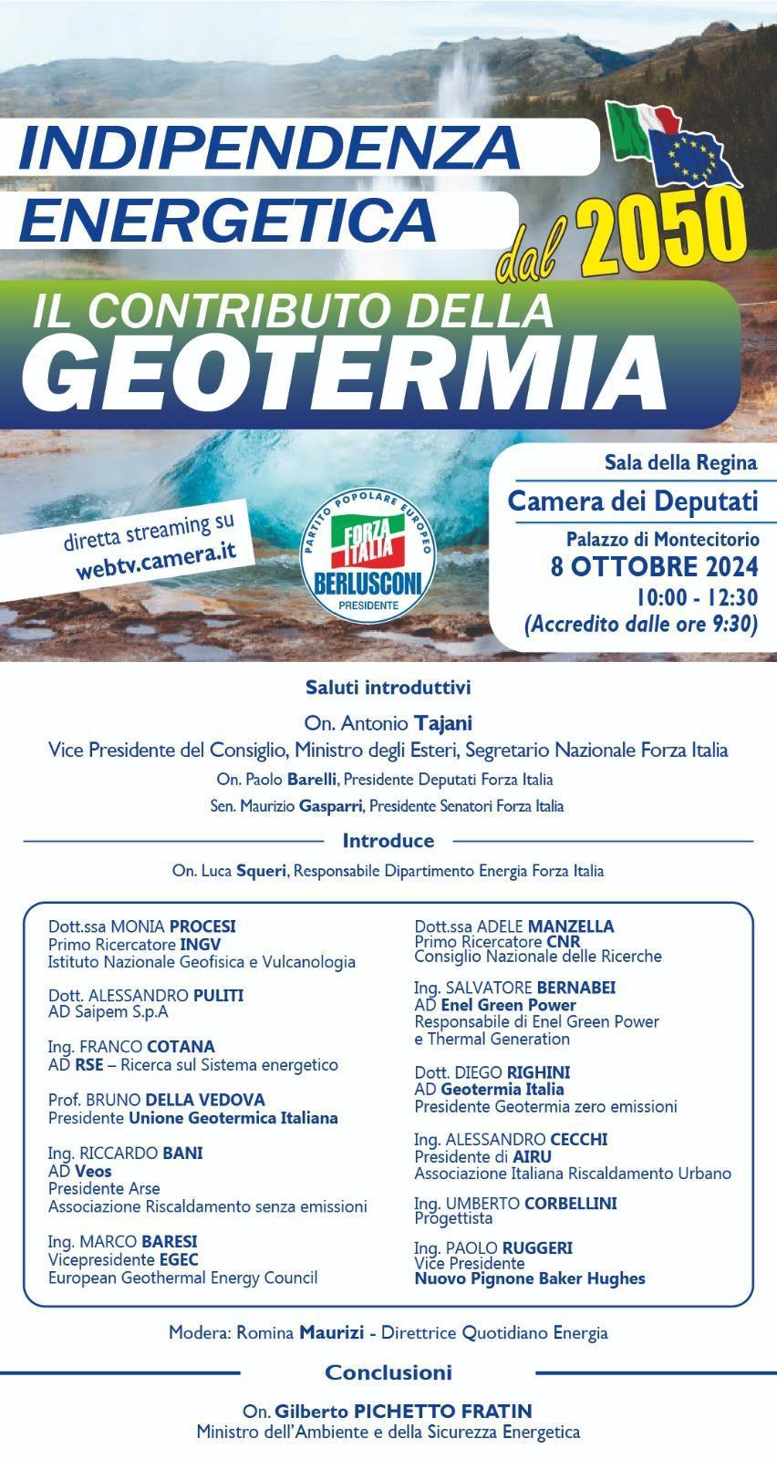 Indipendenza energetica dal 2050 - Il contributo della geotermia