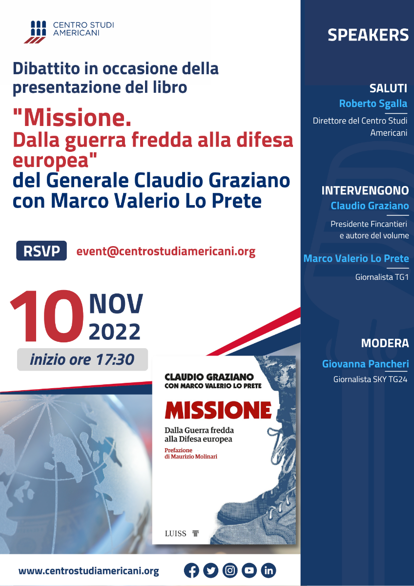 Presentazione del libro: "Missione. Dalla guerra fredda alla difesa europea"