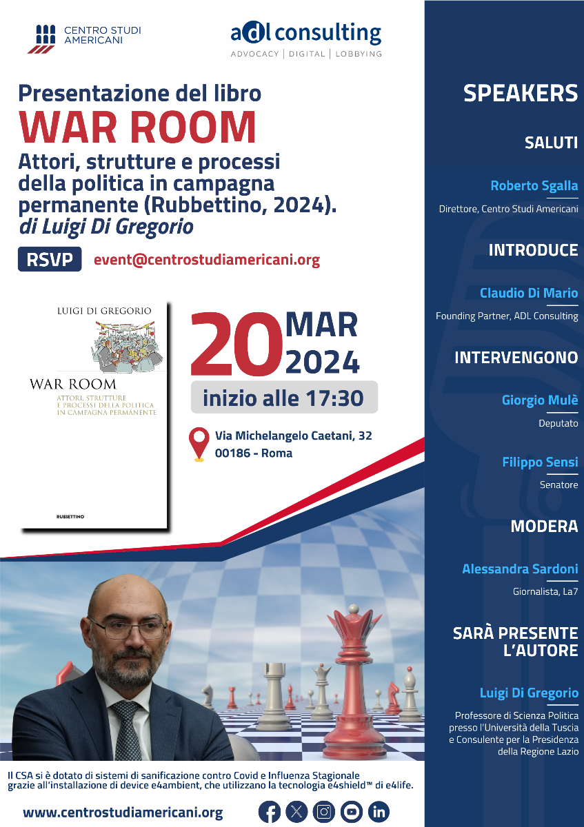 War Room. Attori, strutture e processi della politica in campagna permanente
