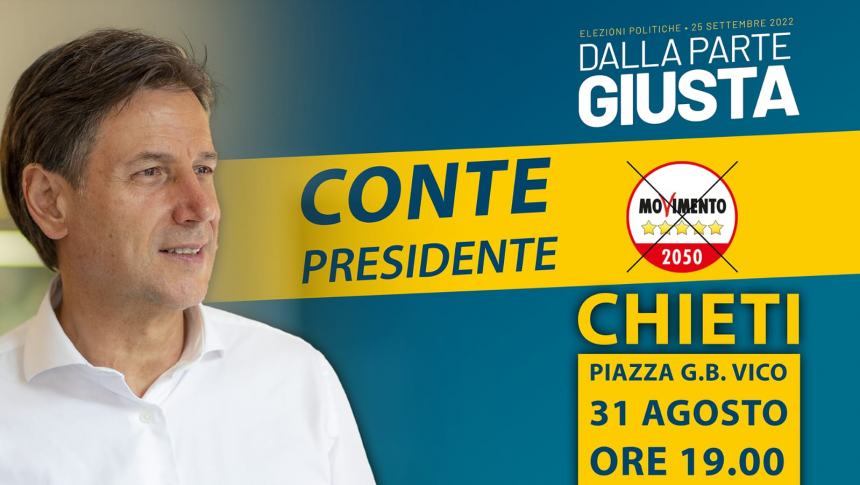 Giuseppe Conte a Chieti