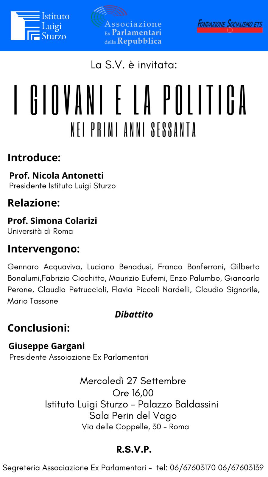 I giovani e la politica nei primi anni Sessanta